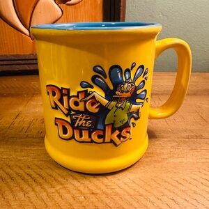 Source Unknown Retro Yellow Ride the Ducks Mug
